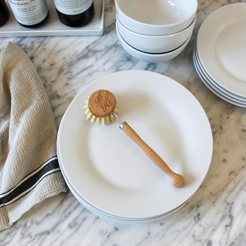 Murchison-Hume Compostable Dish Brush with Wooden Handle, Replaceable Scrubber Head, No Plastic Parts, All-Natural Materials Scrubbing Tool for Cleaning Pans, Pots, and Kitchen Sink, 8.3 inches - Image 3