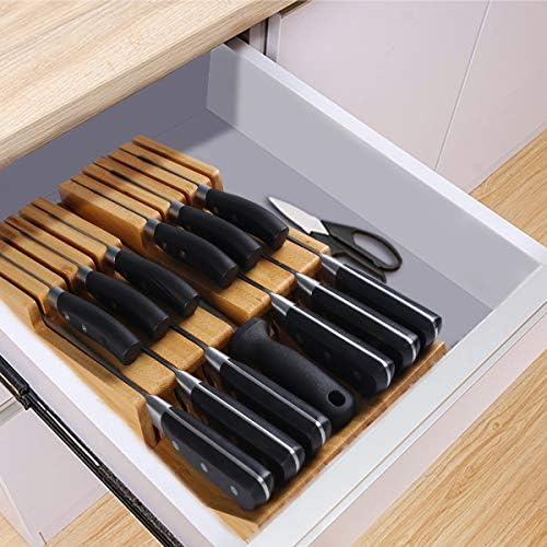 NIUXX Bamboo In-Drawer Knife Block Set for 12 Knives(Not Included) - Image 5