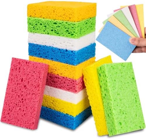 12 Pack Kitchen Sponges, Compressed Cellulose Non-Scratch for Dish Washing by Unknown