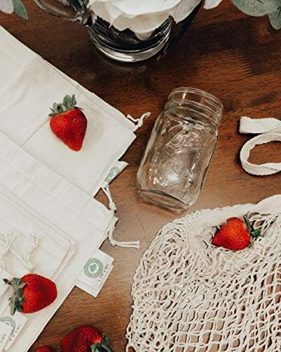 Cotton Mesh Onion Storage Bags - 100% Cotton, Reusable, and Washable Mesh Grocery Bags for Storing Garlic and Root Vegetables - Image 2