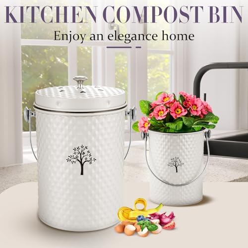 AOSION Countertop Kitchen Odorless Compost Bin with Removable Inner Bucket - Image 4