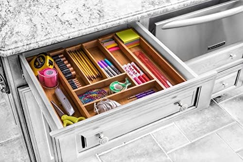 Bellemain Bamboo Kitchen Drawer Organizer, Expandable 8-Slot Tray - Image 5
