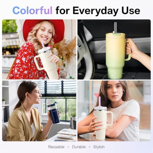 Joshey Replacement Straws for Stanley Quencher 40oz Tumbler, 6 Pack - Image 5