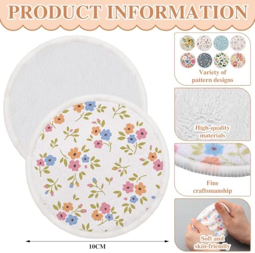 Fanfanwin 24 Pcs Reusable Makeup Remover Pads 4" Microfiber Makeup Cloths - Image 2