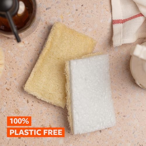 Full Circle 100% Plant-Based Loofah Sponges, Natural Sponge, Pack of 2 - Image 2