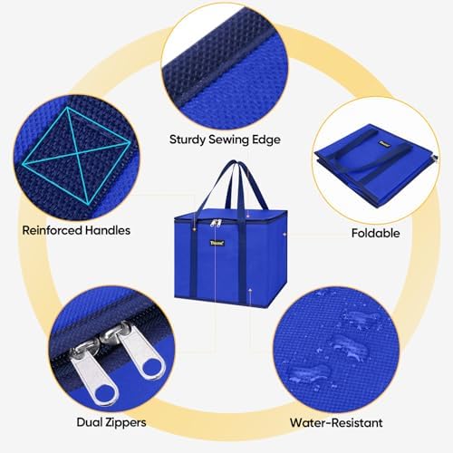 BALEINE 1PK Insulated Reusable Grocery Bag, Heavy Duty Shopping Tote - Image 7