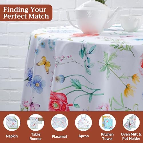 Maison d' Hermine Table Cloth Round Table Reusable 100% Cotton 69" Diameter - Image 4
