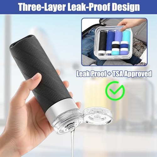 Travel Toiletry Containers 26Pcs Silicone Leakproof TSA Approved Set - Image 3