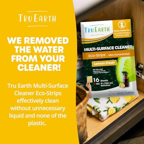 Tru Earth Multi-Surface Cleaner Eco-Strips, Lemon Fresh, 16 Strips - Image 4
