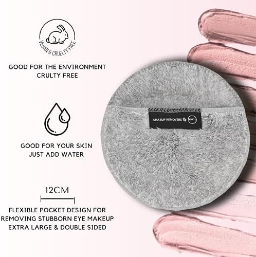 Ogato Reusable Makeup Remover Pads, Microfiber Cleansing Cloths, 5-Pack - Image 5