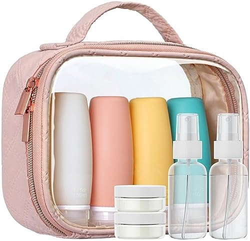 PACKISM TSA Approved Toiletry Bag with Bottles - 3.4 oz Silicone Container by Packism