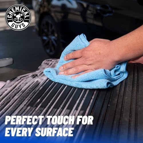 Chemical Guys, Workhorse Professional Microfiber Towels, Blue, 16 in, 6 Pk - Image 4