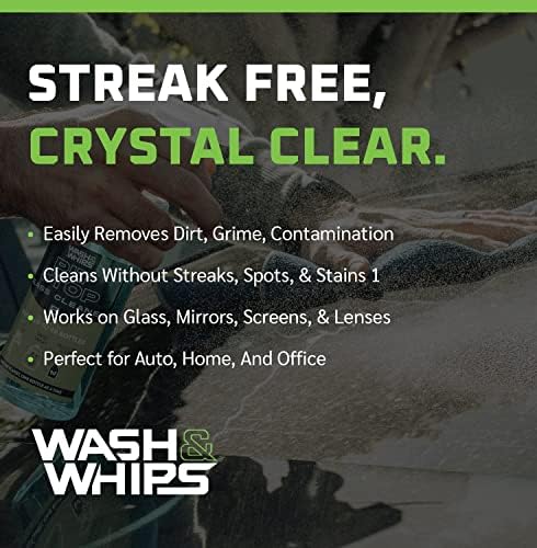 WASH&WHIPS Window, Glass Cleaner Pit Stop Refill Effervescent Tablets – 16 Bottles, Cleans Glasses, Windows, Mirrors,Steel Appliances – Streak-Free, Car, Office, Home & Kitchen - Image 7