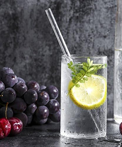 10-Piece Reusable Glass Drinking Straws - 10" x 10 mm - Smoothie Straws for Milkshakes, Frozen Drinks, Smoothies, Bubble Tea - Environmentally Friendly - Image 4