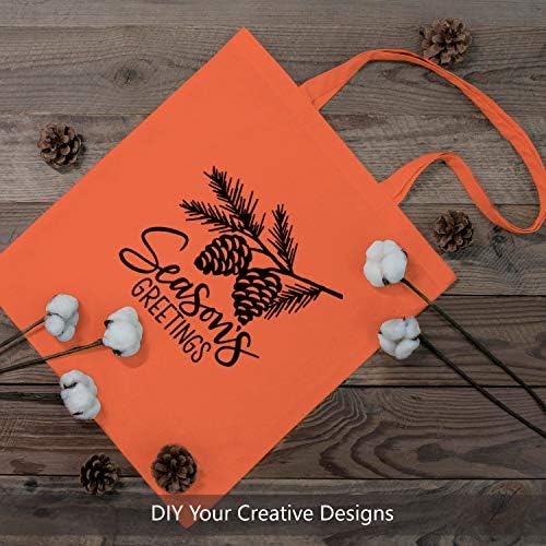 TOPDesign 24-Pack Economical 16"x15" Orange Cotton Tote Bag, Lightweight Medium Reusable Grocery Shopping Cloth Bags, Suitable for DIY, Advertising, Promotion, Gift, Activity - Image 3