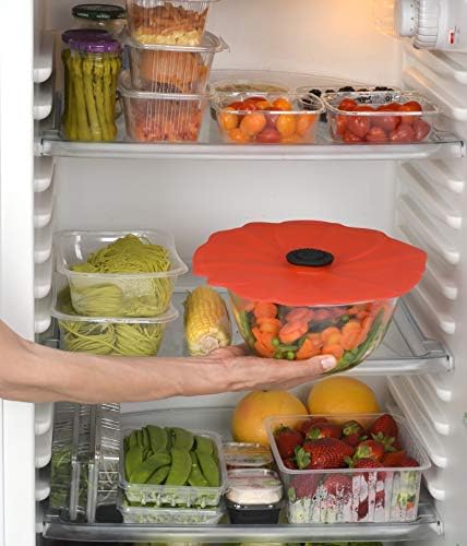 Charles Viancin - Poppy Silicone Lid for Food Storage and Cooking - Airtight Seal on Any Smooth Rim Surface - BPA-Free - Oven, Microwave, Freezer, Stovetop and Dishwasher Safe (11 Inch) - Image 6