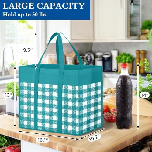 Reusable Grocery Shopping Bags 10 Pack Large Foldable Tote Bags Bulk - Image 4
