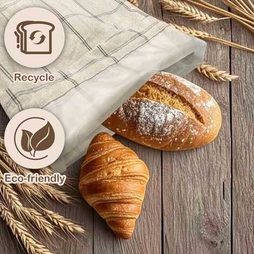 XL Linen Bread Bag for Homemade Sourdough with Proofing Cover, Reusable Organic Linen bags with TPU Lining, BPA-Free, Food-Grade Cloth Storage Bags with Freezer Compatibility - Image 2