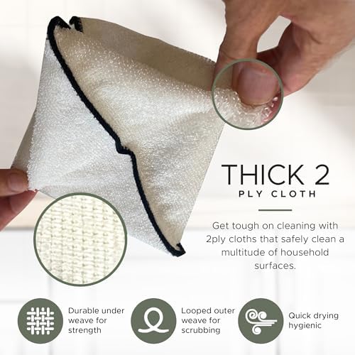 Whiffkitch Dishcloths Kitchen Dishrag Cleaning Scrub Reusable 6pk 6x7in - Image 5