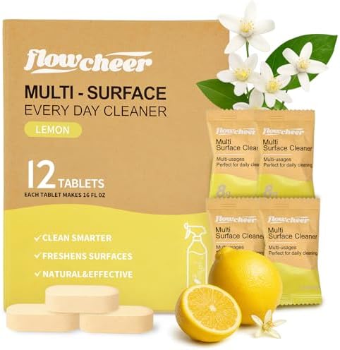 flowcheer Multi Surface Cleaner Refills -12 Pack(Lemon) by Flowcheer
