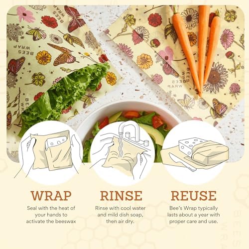 Bee's Wrap Beeswax Produce Bags, 2 Pack - Meadow Magic - Image 4