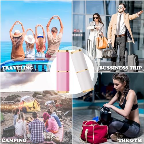 2 Pieces Toothbrush Case, Portable Toothbrush Travel Case Toothbrush Toothpaste Storage Box for Business Camping Travel or Daily Use (Pink+White) - Image 7