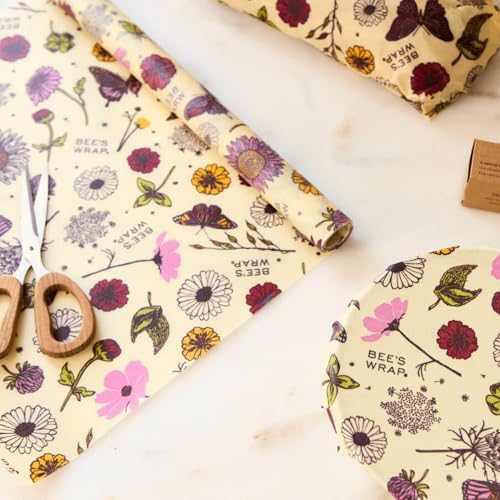 Bee's Wrap Beeswax Wrap Roll, 14 x 52 in - Meadow Magic - Image 3