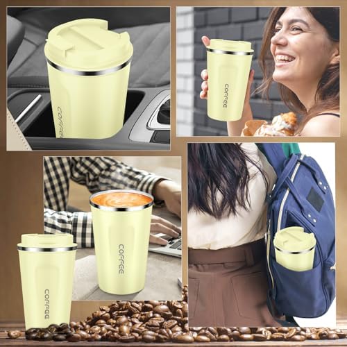CS COSDDI 12 oz Coffee mug - Stainless Steel Coffee Cup with Leakproof Lid - Image 5