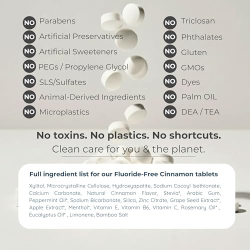 Fluoride-Free Toothpaste Tablets, Cinnamon nHAp | 62 Tabs in Tin - Image 5