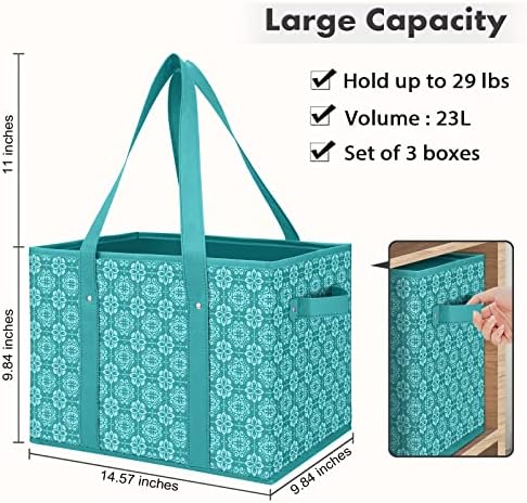 Reusable Grocery Bags 8 Pack, Foldable & Water Resistant Shopping Bags - Image 2
