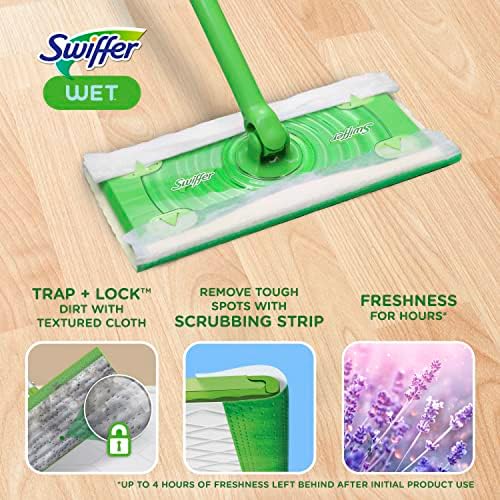 Swiffer Sweeper Wet Mopping Cloths with Febreze Freshness, Lavender Vanilla & Comfort, 24 Count (Pack of 2) - Image 3