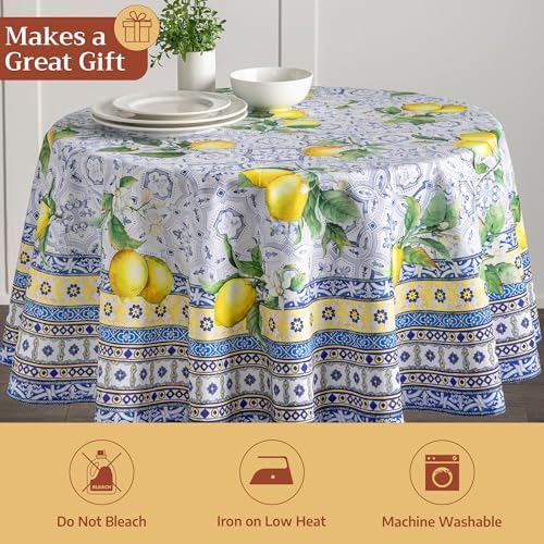 Maison d' Hermine Table Cloth Round Table Reusable 100% Cotton 69" Diameter - Image 5