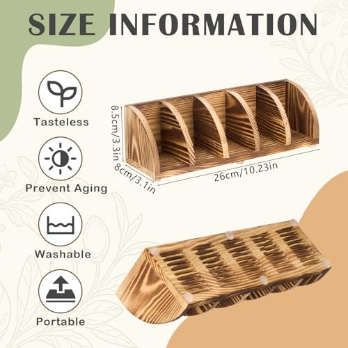 Shampoo Bar Holder Multi Bar Soap Dish, Wooden, 10.24 x 3.35 x 3.15 Inch - Image 2