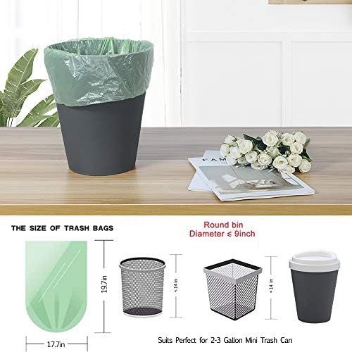 Jaoul Trash Bags 2.6 Gallon, Small Garbage Bags, Strong & Unscented Mini Trash Bags for Kitchen, Bathroom, Office, Restroom, Car, Green, 80 Counts - Image 3