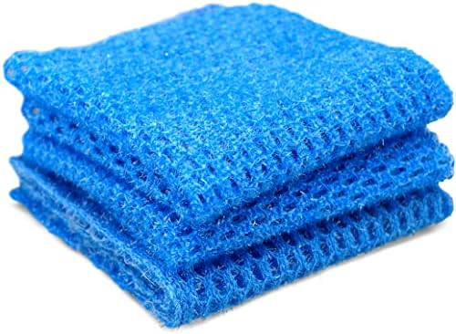 Non Scratch Dish Scrubbers for Cleaning Dishes (3PK) - Reusable Kitchen Sponge - Replace Dish Sponges for Washing Dishes - Best Household Scrubbing Pad & Alternative Dishwashing Scrub Pads Supplies by TheCrownChoice
