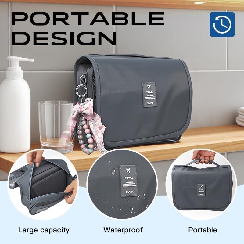 4 Pack Travel & Bath Essentials Set – Toiletry Bag for Men & Women with Soap Saver Pouch and Natural Loofah Body Scrubber, Exfoliating Shower Accessories for Home and Travel - Image 4