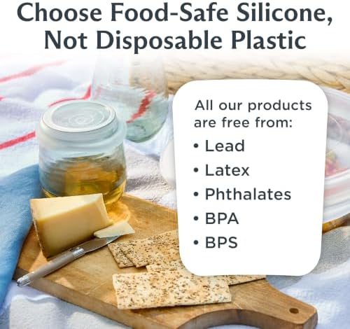 Stasher Premium Reusable Silicone Stretch Lids, Clear, 3-Pack, Small - Image 6