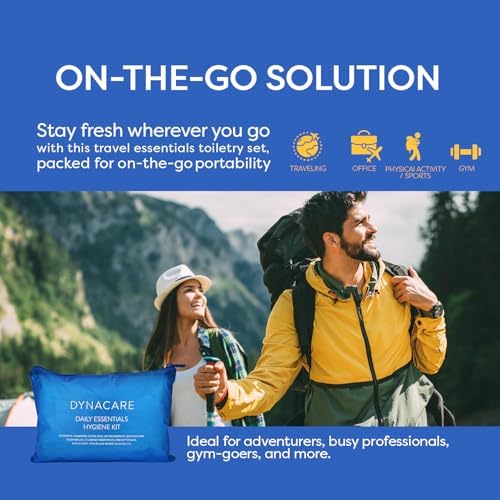 Dynarex DynaCare Daily Hygiene Kit - Travel Essentials Toiletry Bag - Includes TSA Approved Shampoo, Toothbrush Set, Razor and More - Blue, 1 Kit (10-Pieces) (Pack of 2) - Image 4
