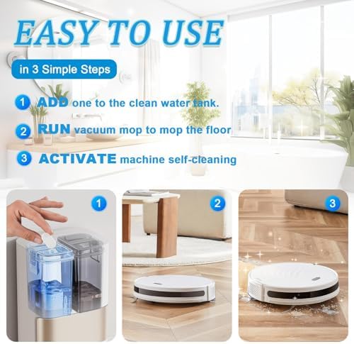 Floor Cleaning Solution Tablet,Compatible with Tineco, Deep Cleans for Multiple Hard Floors, Suitable With All Robot Vacuums with Mopping and Cordless Wet/Dry Vacuum Mop Cleaner-60 Pack,Orange Scent - Image 4
