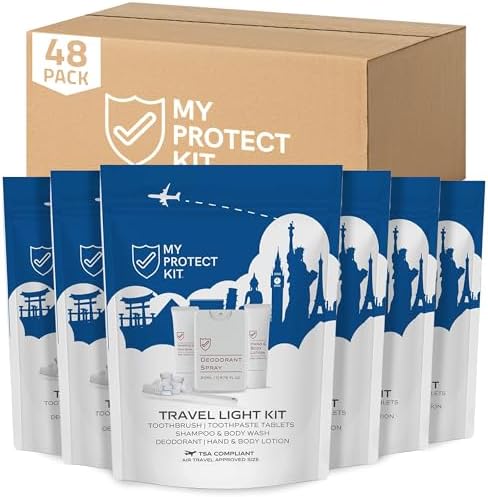 MY PROTECT KIT Travel Light Kit, 18-Piece Travel Essentials with Toothbrush by MYPROTECTKIT