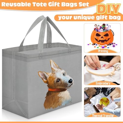 Windyun Reusable Grocery Bags Non Woven with Handles - Image 6