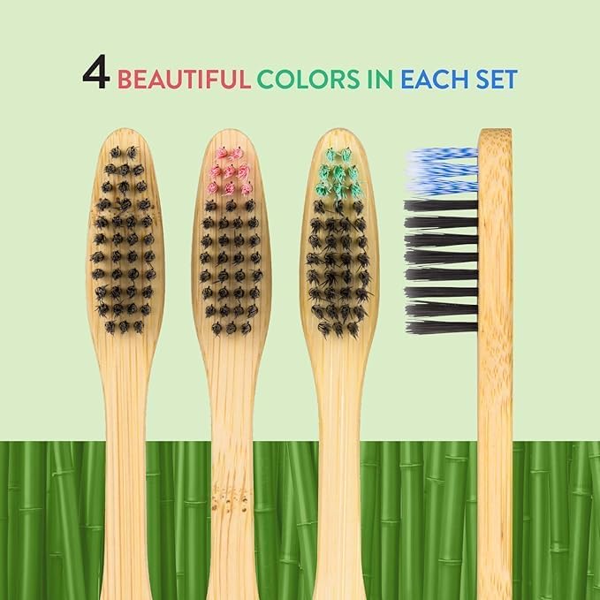 Lindo EcoGrip Bamboo Toothbrush - Eco-Friendly (Charcoal) - Image 5