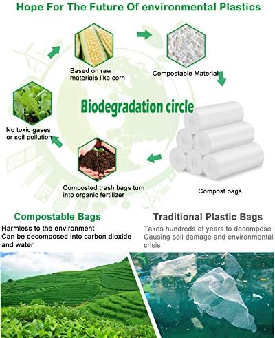 AYOTEE 1.2 Gallon Compostable Trash Bags, Strong Small Trash Bags 125 Count - Image 3