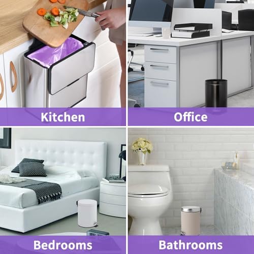 1.2 Gallon Bathroom Trash Bags Durable Tear-Resistant - 150Ct Unscented - Image 6
