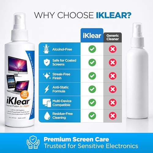 Spray Bottle (8oz) - Screen Cleaner - TV, Computer, Phone & Tablet Cleaner - Made in USA - Image 6