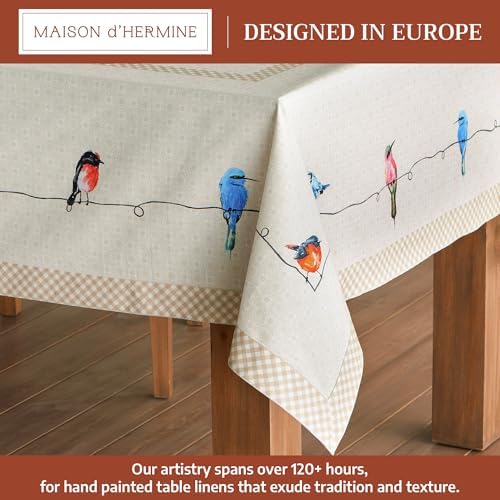 Maison d' Hermine Table Cloth Rectangle Table Reusable 100% Cotton 70"x120" - Image 2
