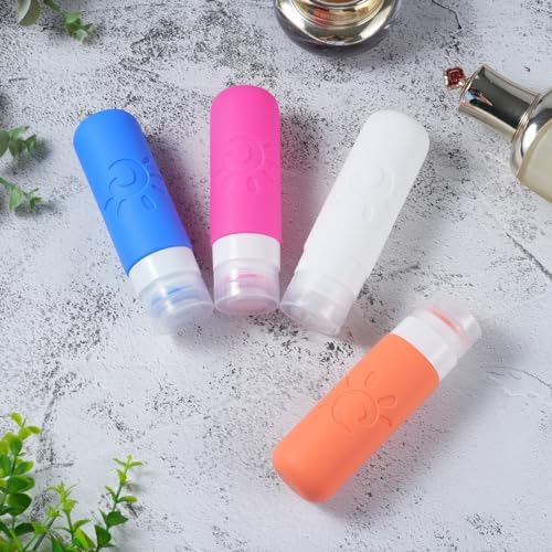 Zafit Travel Bottles for Toiletries, TSA Approved Travel Containers 3oz Leak Proof Travel Tubs Refillable Liquid Travel Accessories for Shampoo Conditioner Lotion Body Wash(Multicolored D) - Image 4