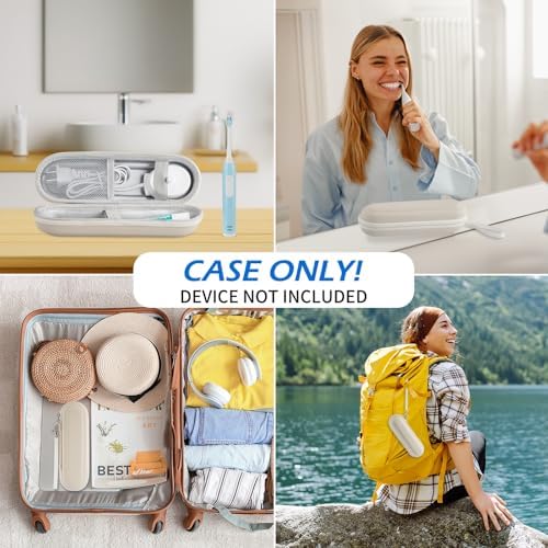 Toothbrush Travel Case for Oral B/Oral-B Pro 1000 1500 5000 7000 & Philips Sonicare 4100 1100 5300 5100 6100/iO Electric Toothbrush, Hard Protective Storage Bag (Starlight case&toothbrush cap) - Image 5