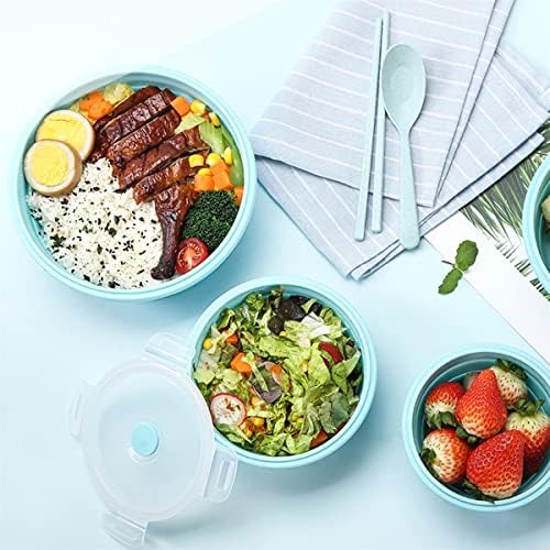 Collapsible Bowls with Lids for Camping, Rv Accessories for inside Kitchen Storage Containers, Camper Must Haves Organization and Storage Food Container for Travel Trailer Space Saving Blue - Image 5