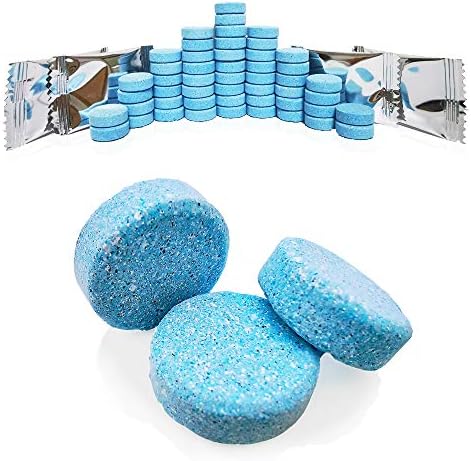 DOKIKO 50 Pcs Car Windshield Washer Fluid concentrate Tablets,Windshield Wiper Fluid,1 Pack Makes 52.5 Gallons,1 Piece Makes 1.05 Gallons(Winter: Use With De-icer or Methanol) by DOKIKO